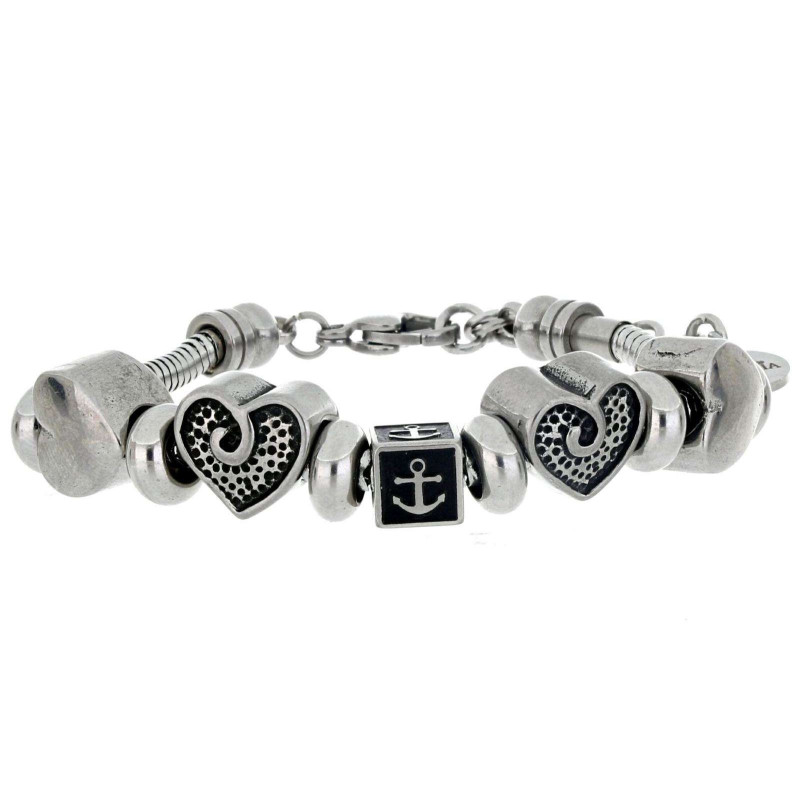 BRACCIALE "URANO" UOMO CM 18+3 IN ACCIAIO