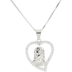 PENDENTE MADONNINE MM 20 IN ARGENTO 925
