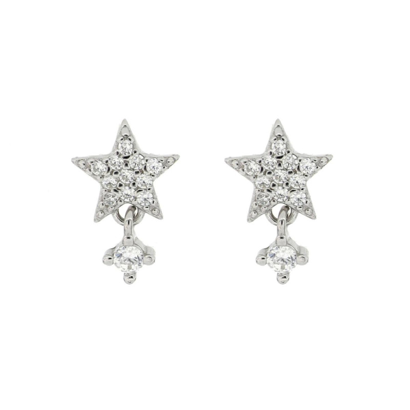 ORECCHINO PAVE' IN ARGENTO 925