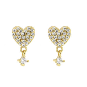ORECCHINO PAVE' IN ARGENTO 925