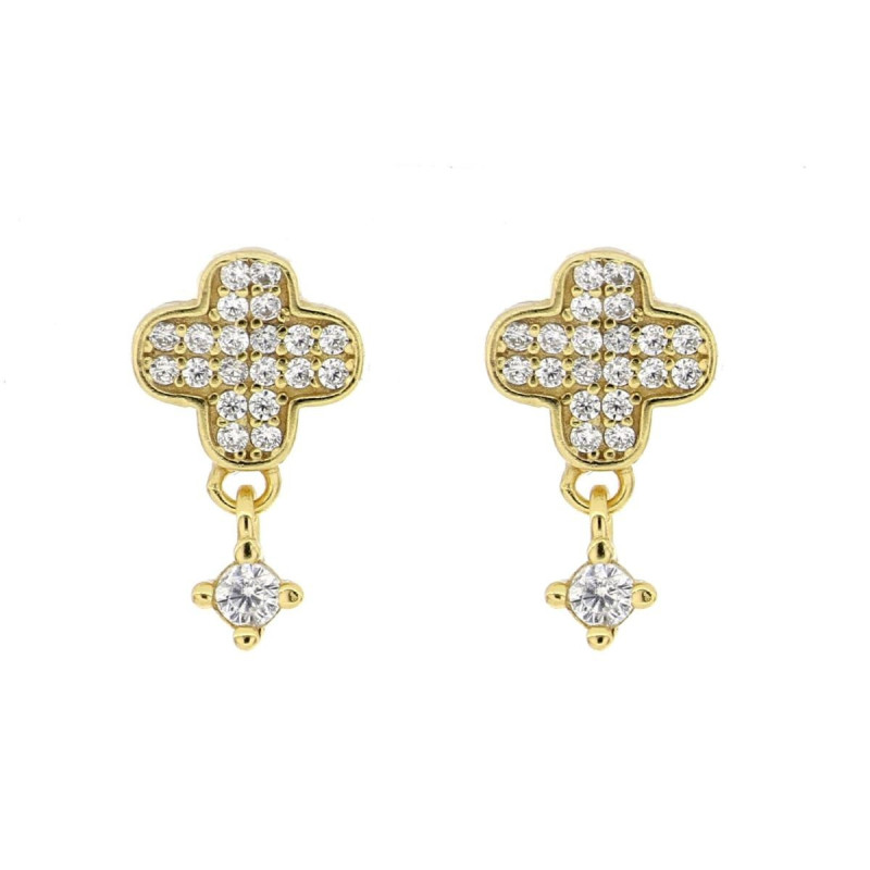 ORECCHINO PAVE' IN ARGENTO 925