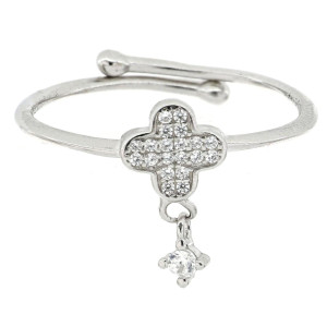 ANELLO PAVE' IN ARGENTO 925