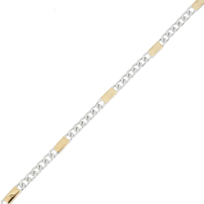 BRACCIALE CM 20 IN ARGENTO E ORO