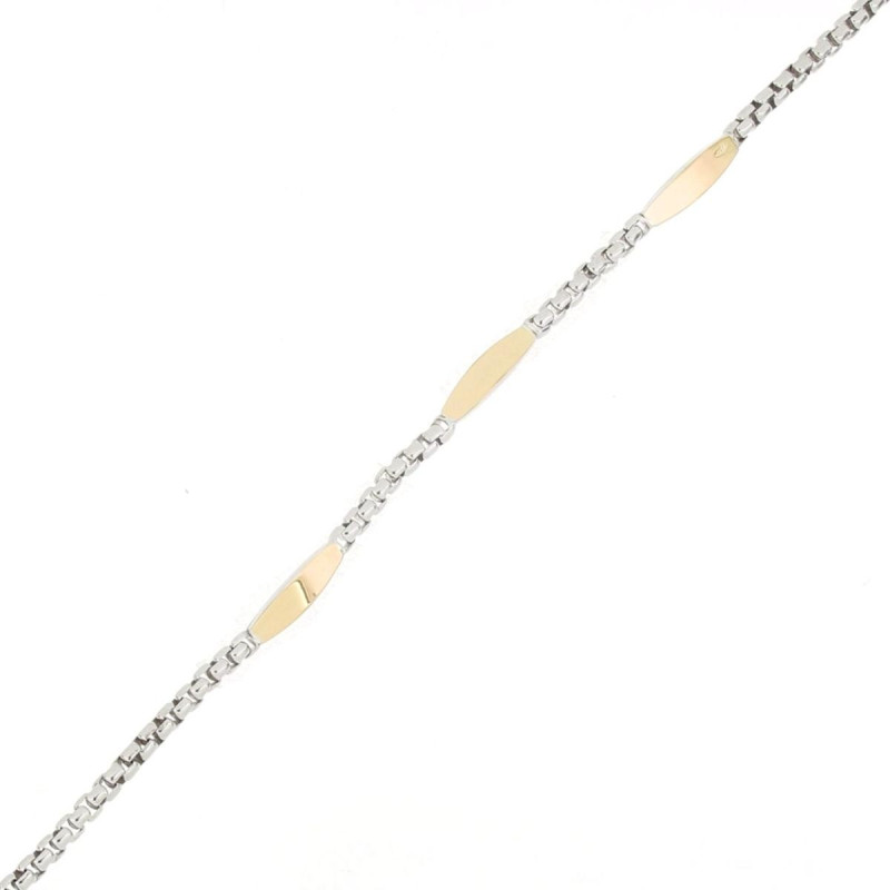 BRACCIALE CM 20 IN ARGENTO E ORO