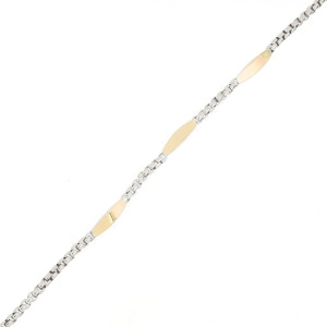 BRACCIALE CM 20 IN ARGENTO E ORO