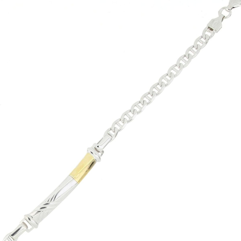 BRACCIALE CM 20 MM 5 IN ARGENTO E ORO