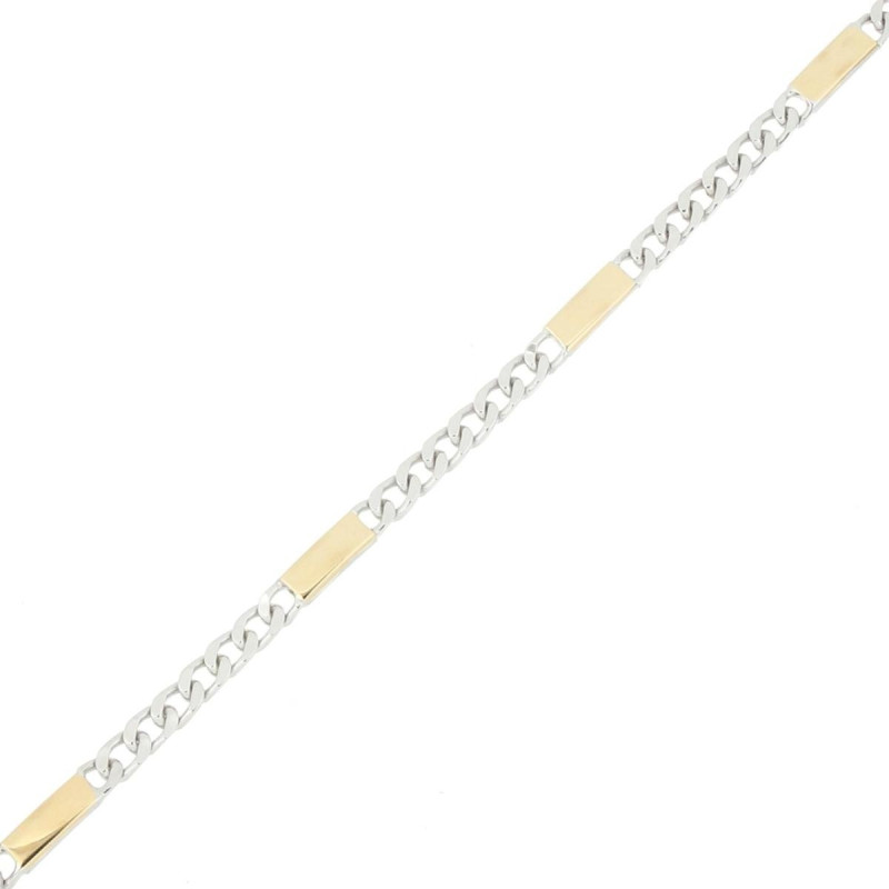 BRACCIALE CM 20 IN ARGENTO E ORO
