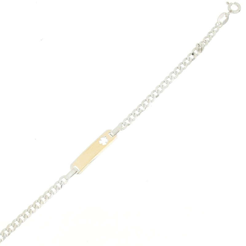 BRACCIALE CM 16 BABY IN ARGENTO E ORO