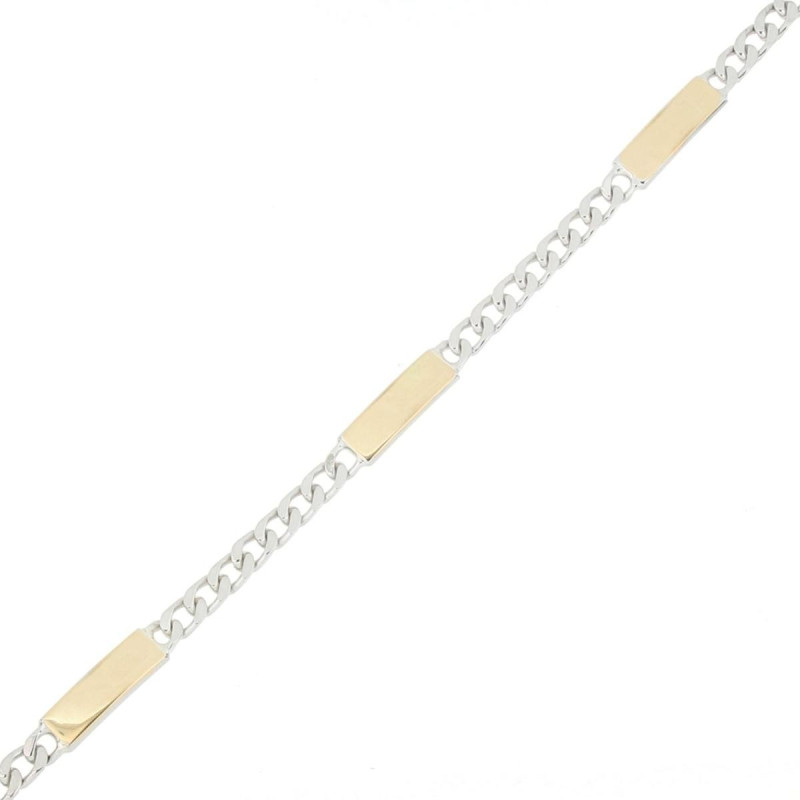 BRACCIALE CM 20 IN ARGENTO E ORO