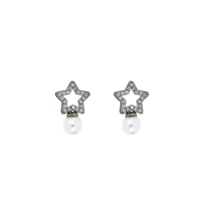 ORECCHINI ARTUME IN ACCIAIO PERLA MM 5