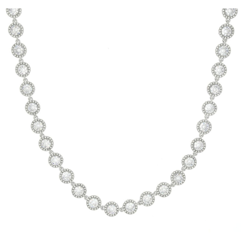 COLLANA CHOKERS CM 32+11 MINERVA IN ACCIAIO MM 8