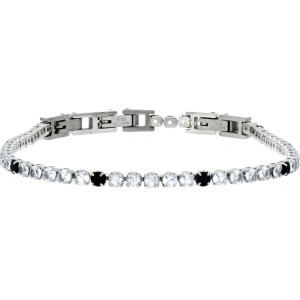 BRACCIALE TENNIS IN ACCIAIO