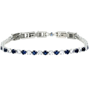 BRACCIALE TENNIS IN ACCIAIO