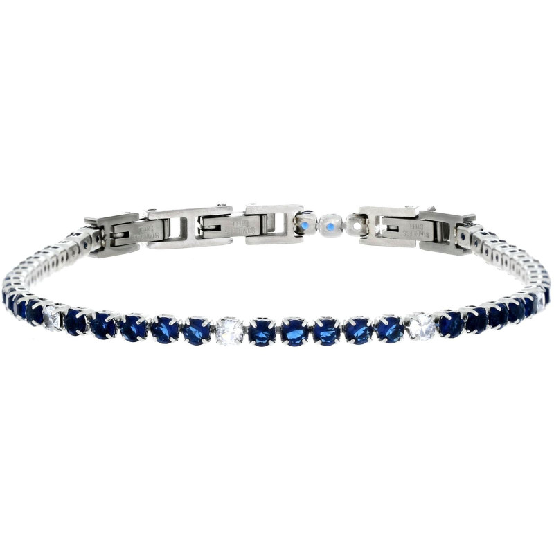 BRACCIALE TENNIS IN ACCIAIO