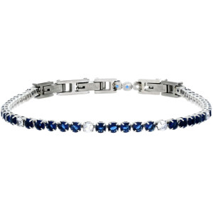 BRACCIALE TENNIS IN ACCIAIO
