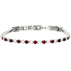 BRACCIALE TENNIS IN ACCIAIO