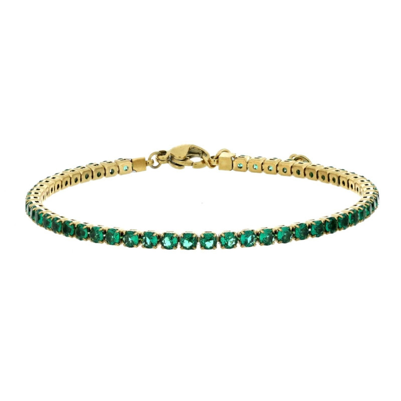 BRACCIALE TENNIS IN ACCIAIO