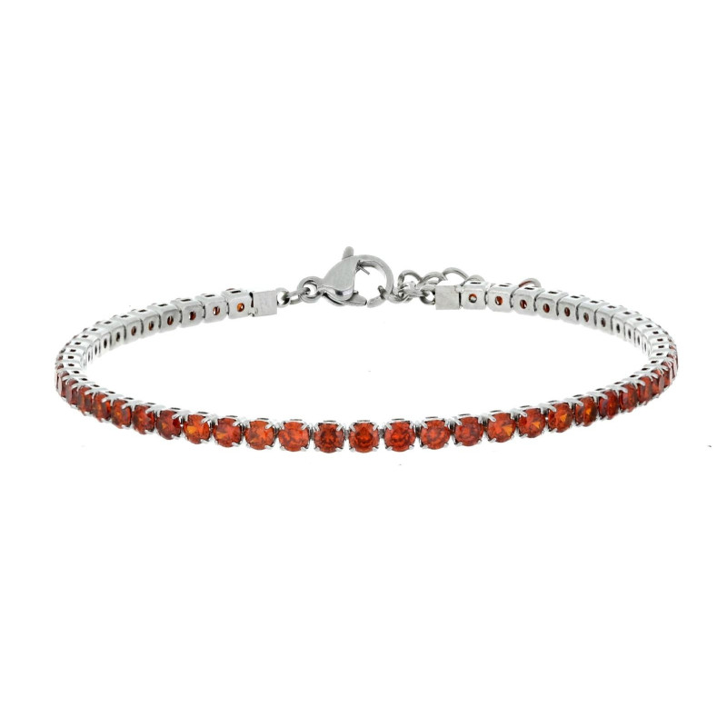 BRACCIALE TENNIS IN ACCIAIO