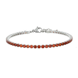 BRACCIALE TENNIS IN ACCIAIO