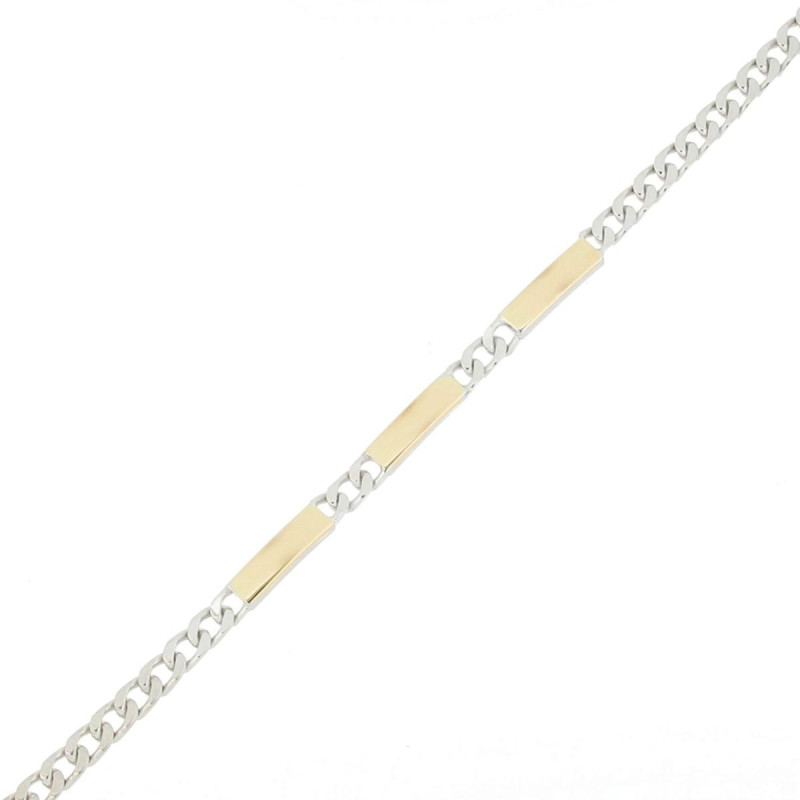 BRACCIALE CM 20 IN ARGENTO E ORO