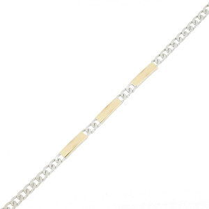 BRACCIALE CM 20 IN ARGENTO E ORO