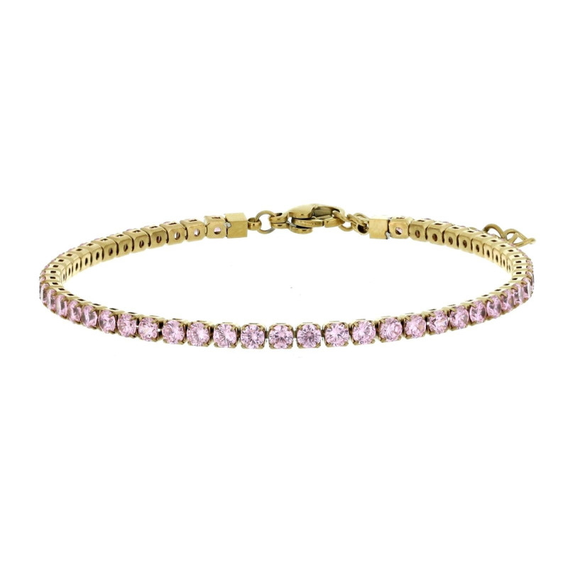 BRACCIALE TENNIS IN ACCIAIO