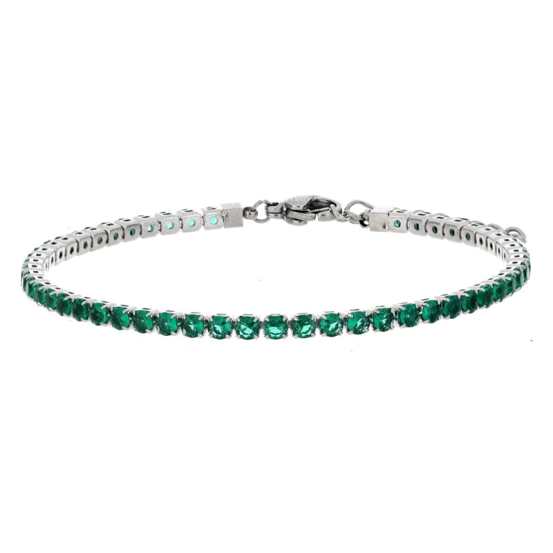 BRACCIALE TENNIS IN ACCIAIO