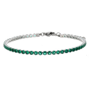BRACCIALE TENNIS IN ACCIAIO