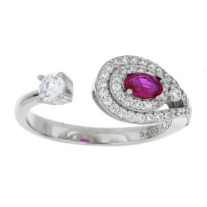 ANELLO MM 15 MISTI IN ARGENTO 925