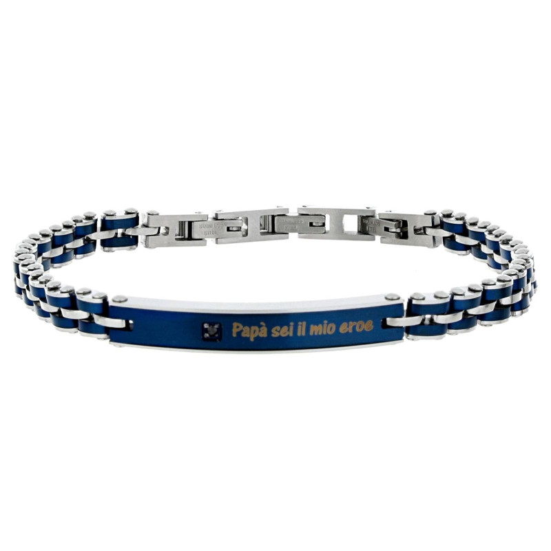 BRACCIALE CM 22 PAPA' IN ACCIAIO