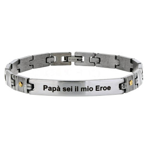 BRACCIALE CM 21 PAPA' IN ACCIAIO