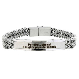 BRACCIALE CM 21 PAPA' IN ACCIAIO