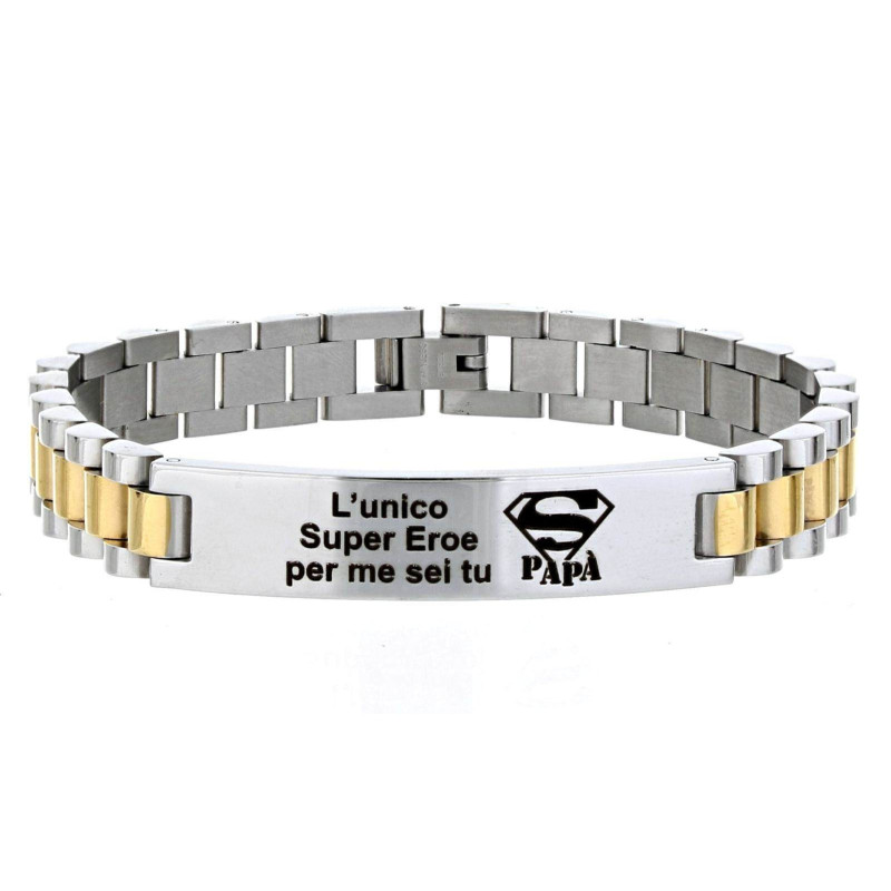 BRACCIALE CM 21 PAPA' IN ACCIAIO