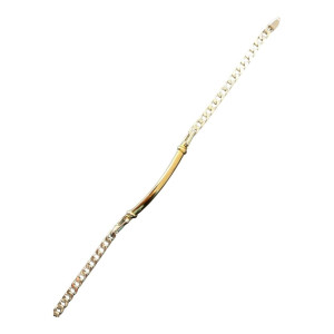 BRACCIALE CM 20 IN ARGENTO E ORO