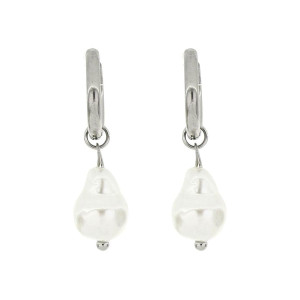 ORECCHINI PERLA MM 11 IN ACCIAIO