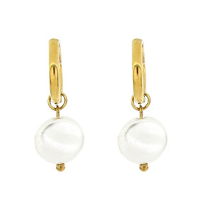 ORECCHINI PERLA MM 10 IN ACCIAIO