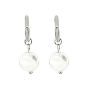 ORECCHINI PERLA MM 10 IN ACCIAIO