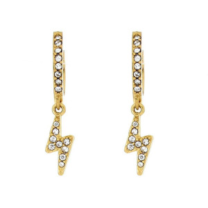 ORECCHINI "ADANA" BOCCOLA CON ZIRCONI IN ACCIAIO