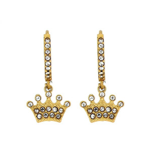 ORECCHINI "ADANA" BOCCOLA CON ZIRCONI IN ACCIAIO