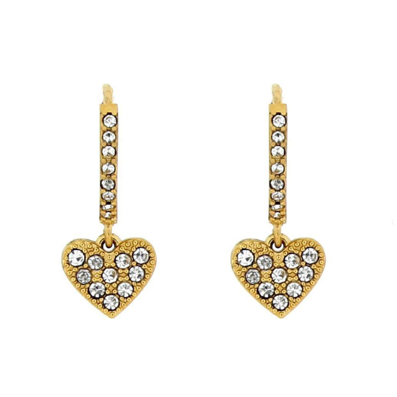 ORECCHINI "ADANA" BOCCOLA CON ZIRCONI IN ACCIAIO