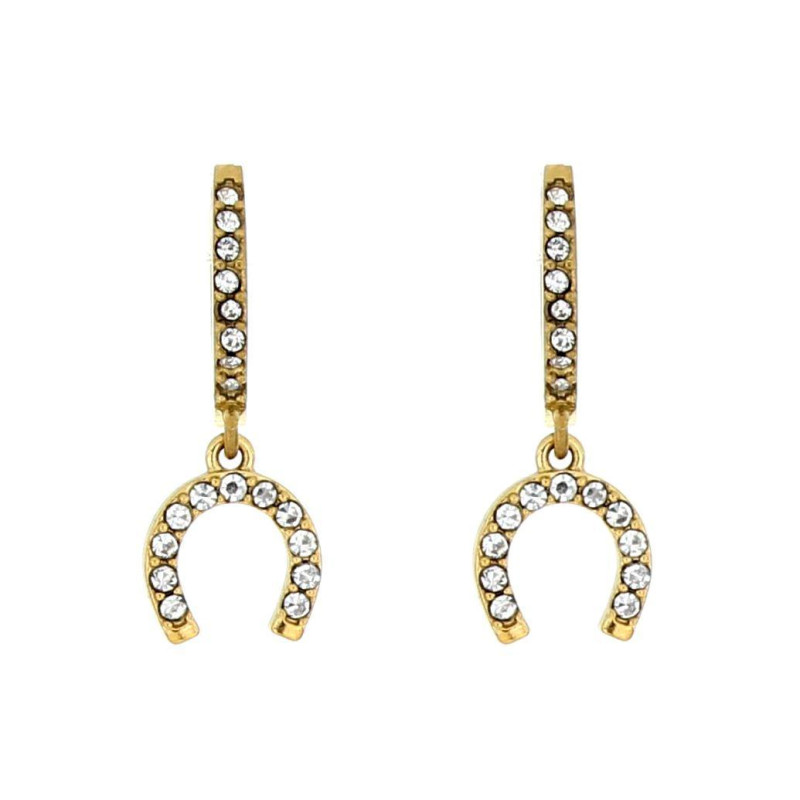 ORECCHINI "ADANA" BOCCOLA CON ZIRCONI IN ACCIAIO