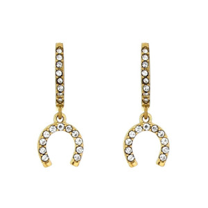 ORECCHINI "ADANA" BOCCOLA CON ZIRCONI IN ACCIAIO