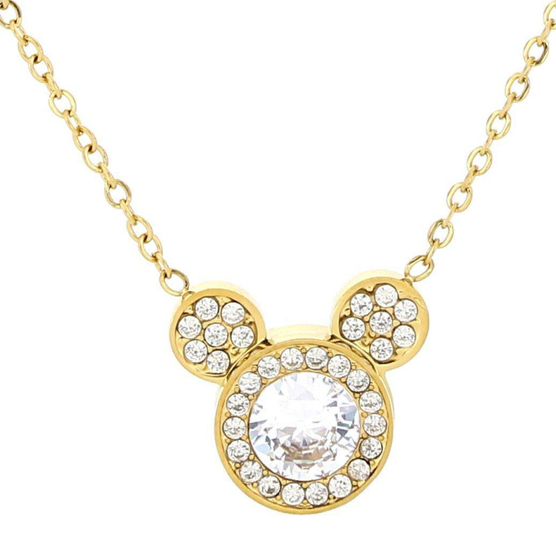 COLLANA "ADANA" CM 40+5 CON ZIRCONI IN ACCIAIO MM 11