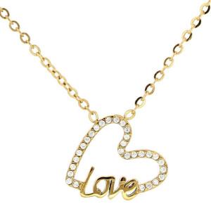 COLLANA "ADANA" CM 40+5 CON ZIRCONI IN ACCIAIO CUORE MM 15