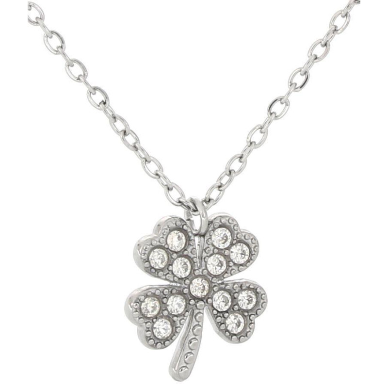 PENDENTE PORTAFORTUNA CON CATENA IN ACCIAO