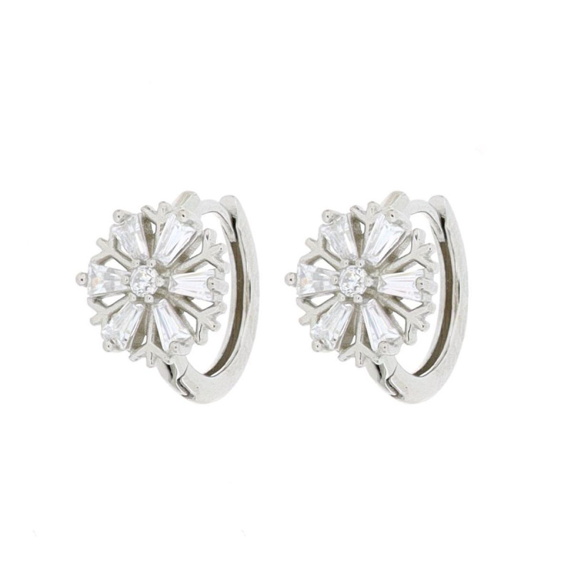 ORECCHINI BOCCOLE FIORE MM 11 IN ARGENTO 925