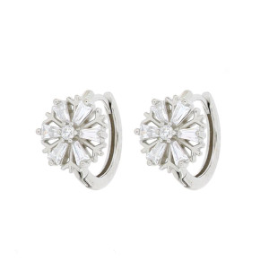 ORECCHINI BOCCOLE FIORE MM 11 IN ARGENTO 925