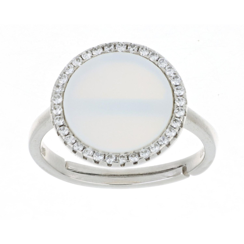 ANELLO "MISTI" CON MADREPERLA MM 13 IN ARGENTO 925