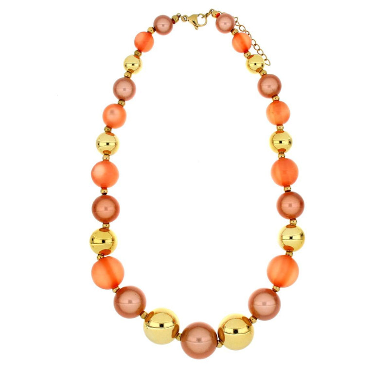 COLLANA FLORA CM 41+5  IN ACCIAIO