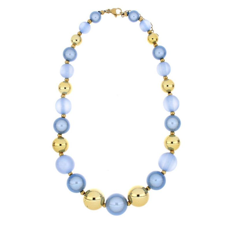 COLLANA FLORA CM 41+5  IN ACCIAIO